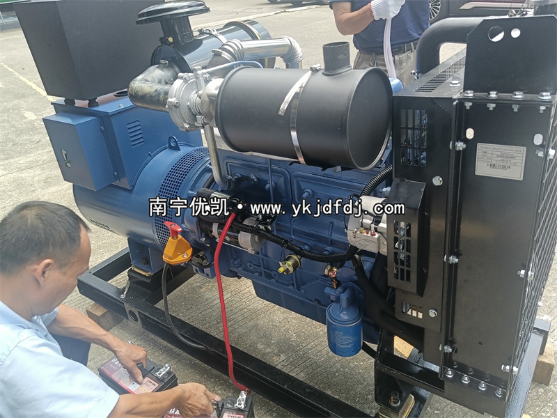 2024年9月18日，50kw濰坊雷納柴油發(fā)電機組試機發(fā)貨百色